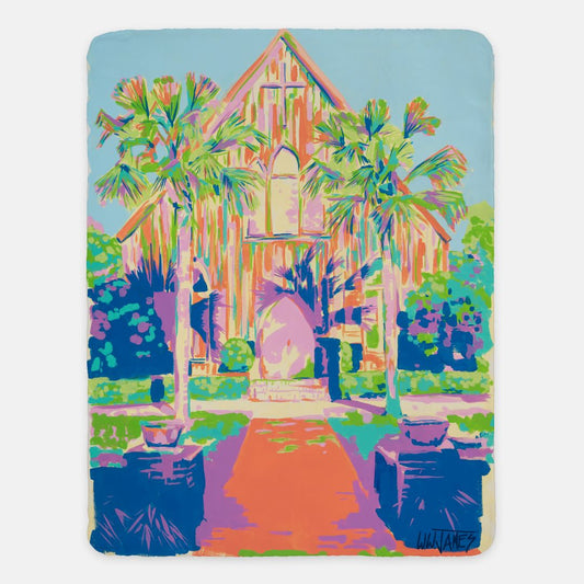 Church of the Cross - Sherpa Blanket - 60" x 80"(SAND)